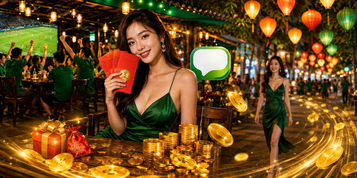 Không gian Hà Nội minh họa phong bao thưởng và ưu đãi trên di động